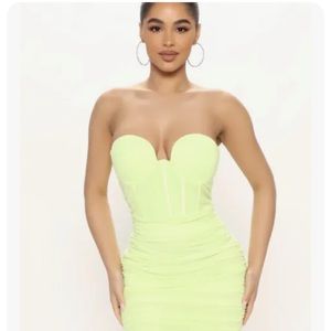 New Fashion Nova Beautiful Bandage Chiffon Style Corset Dress Size Large